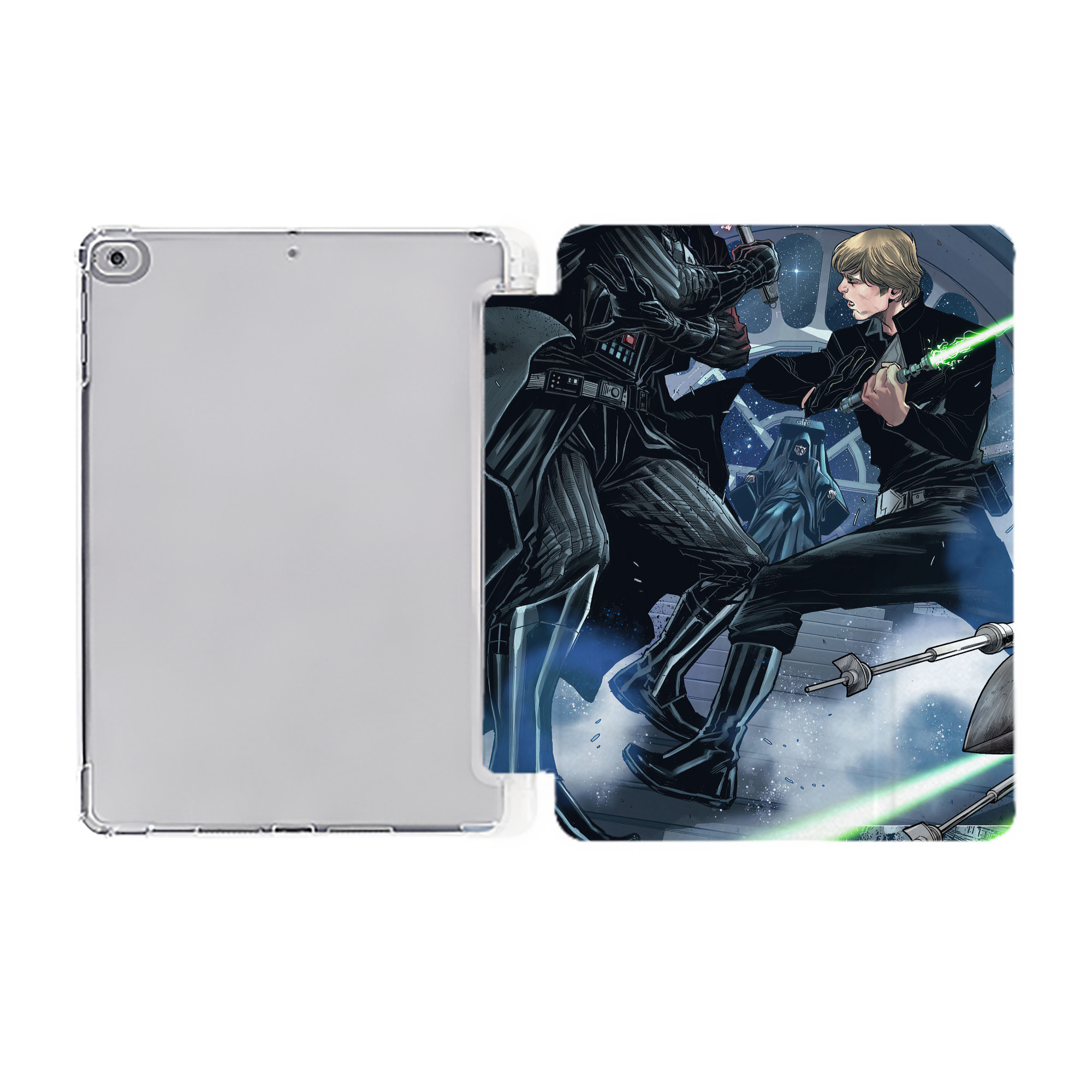（画像用） スター・ウォーズ Star Wars IPad ケース ペン収納付き 三つ折りスタンド PUレザー×シリコン 対応機種9.5/10.5/10.9インチ